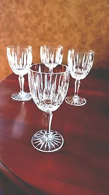 Four (4) Mikasa  Old Dublin  Crystal Wine Glasses. Great Gift!  • $49.99