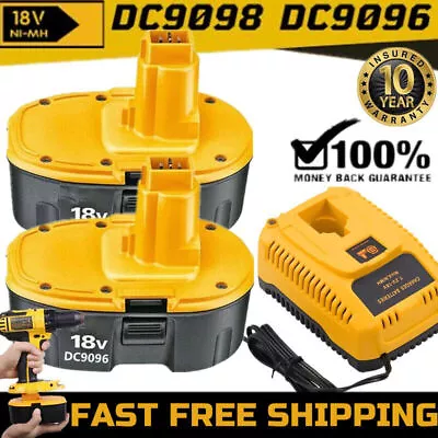 2PACK 5.5AH For Dewalt 18V Battery DC9096 DE9098 DC9099 DC9310 DC725 OR Charger • £22.90