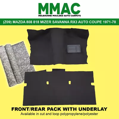 Moulded Car Carpet Fits (z09) Mazda 808 818 Mizer Savana Rx3 Auto Coupe F&r+u/l • $205