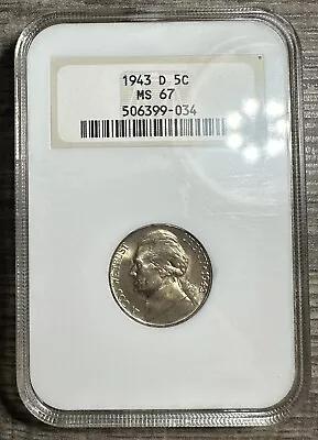 1943-D War Nickel NGC MS67 Old Slab • $13.05