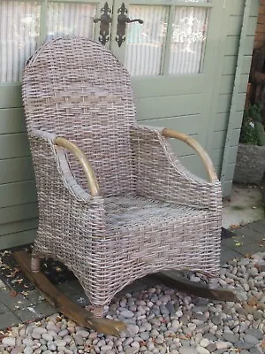 £85 • Buy Beautiful Wicker Rocking Chair, Nursery Baby Rocker Feeding Chair, Rattan Chair