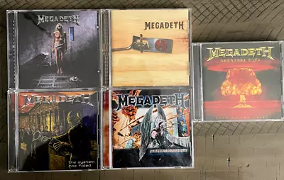 MEGADETH • 5 CD Lot • Extinction Risk System Abominations Greatest Hits • $9.99