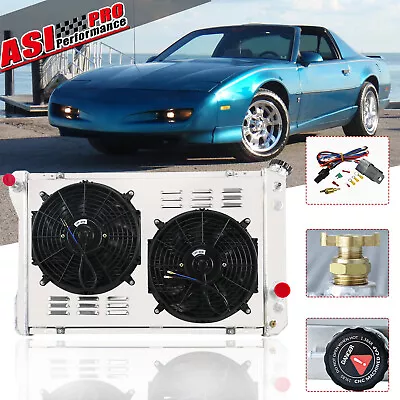 CC951 4Row Radiator+Shroud+Fan For 1982-1992 1991 Chevy Camaro Iroc-Z RS Z28 V8 • $309