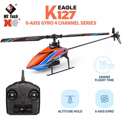 $64.32 • Buy WLtoys K127 2.4G 4CH 6-Aixs Gyro Fixed Height Mini RC Helicopter RTF VS V911S