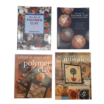 The Art Of Polymer Clay Design Making Jewelry Pottery Mosaics Books Lot Of 4 • $24.99