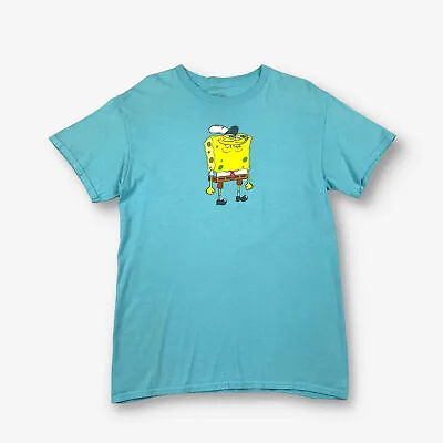 Vintage Spongebob Squarepants T-Shirt Blue Medium • £10
