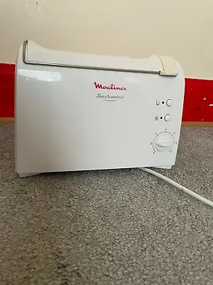 £24.99 • Buy Moulinex 2 Slice Toaster Cb4 With Integrated Warming Rack - White Used Working.