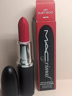 MAC Macximal Matte Lipstick 691 Ruby Woo / Full Size /NEW Releases ! • $21.99