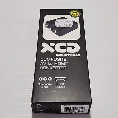 XCD Essentials Composite AV CVBS 3RCA To HDMI Converter 1080p Upscaling Black • $19.95