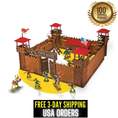 Fort Apache Vintage Old West Cowboy Indian Figures Super Battle Playset Marx • $133