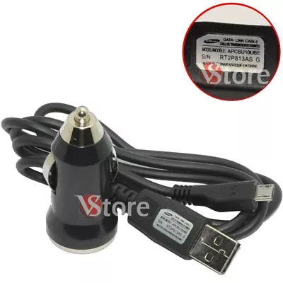 Battery Charger Mini For Car+USB Cable For Samsung Galaxy Mini 2 S6500/i9003 • £3.77