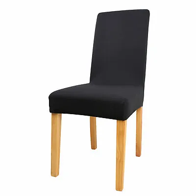 Dining Chair Seat Covers Slip Banquet Home Protective Stretch Removable Cover • £4.86