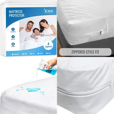 Bed Cover Full Size Fitted Sheet Zippered Plastic Mattress Protector Waterproof • $14.57