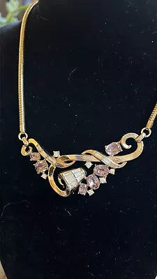 Vintage Alfred Philippe Trifari  Promenade  Rhinestone Necklace  • $65