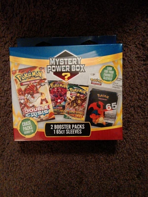 $15 • Buy Pokemon Mystery Power Box 2 Booster Packs & 65ct Sleeves 1:10 Chase Packs New