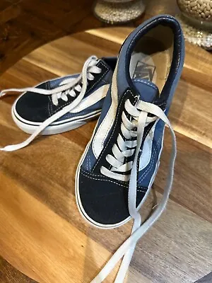 VANS OLD SKOOL Navy Blue White Women’s 5 Men’s 3.5 • $26.99