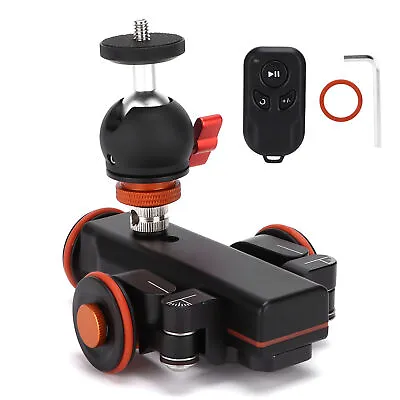 3 Wheel Camera Dolly Camera Dolly Ballhead With Remote Controller Charging • £72.49