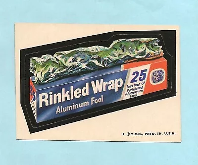 Wacky Packages Vintage 4th Series Sticker Rinkled Wrap * Topps 1973 • $2