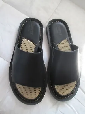 NWB BORN Leeward Black Fig Sandals Slides Leather Shoes Men's 8 Limited Edition • $79