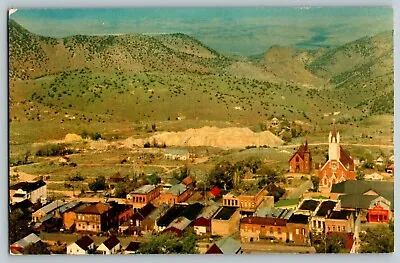 Panorama Of Virginia City From Mount Davidson (sun Mountain) Nevada Vtg Postcard • $5.45
