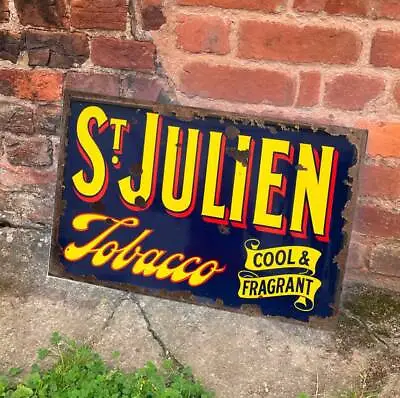 St Julien Tobacco Cool And Fragrant Metal Sign Plaque • £4.99