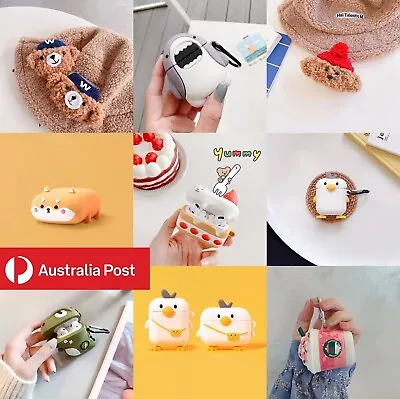$18.99 • Buy Soft Silicone Apple AirPods 1/2/Pro/3 Case Cover Protective Skin 3D Cute Cartoon
