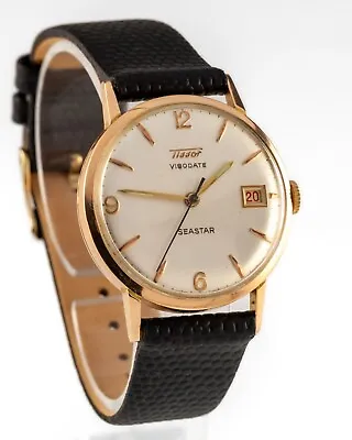 Tissot 14k Rose Gold Visodate Seaster Automatic Men's Watch 27B.621 • $1250