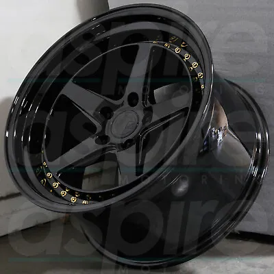 18x9.5 Black Wheels Aodhan DS05 DS5 5x114.3 30 (Set Of 4)  73.1 • $809.10