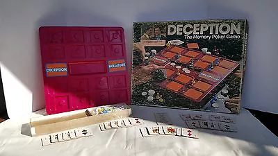 Vintage 1975 Deception The Memory Poker Board Game By Milton Bradley - Complete • $15.99