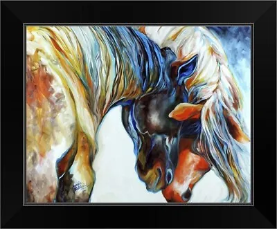 Forever Friends Black Framed Wall Art Print Horse Home Decor • $69.99