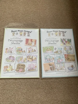 £5.99 • Buy House Mouse Decoupage- Joanna Sheen, Food & Drink-1 Pack Used & 1 Pack Brand New