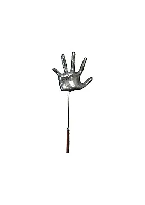 FT379 Hand Print 1.9x1.7cm Fine Pewter On A Tie Stick Pin Hat Scarf • £7.98