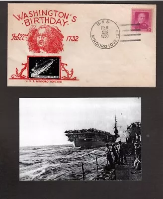 U.S.S. Mindoro (CVE-120) - Naval Ship's Cover -February 22 1950 - Gmahle Cachet • $4.99