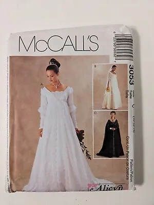 McCalls 3053 Renaissance Medieval Wedding Gown Historical Pattern UC FF 101214 • $12.99