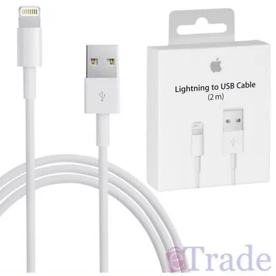 IPhone 6 6S / 6 6S Plus GENUINE Apple Lightning Sync Cable Charger 2m 2 Metre • $26.95