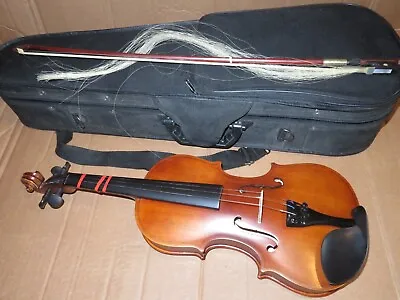 Vintage Hermann Luger Stradivarius Model Violin CV100 With Case 1/2  3/4 ? Size • $52.49