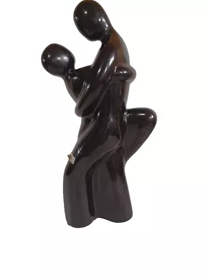 HAEGER 308 BLACK Ceramic Figurine Man Woman Lover Couple Statue Sculpture Decor • $30