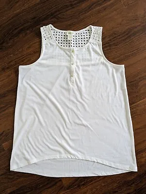 H&M Conscious Collection - Tank Top Loose Fitting Off-white Size S • £3