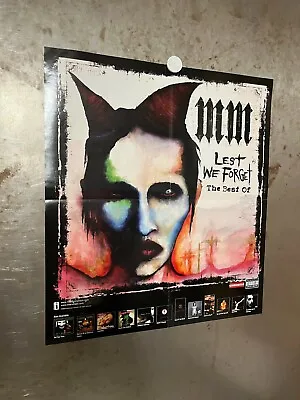 MARILYN MANSON Lest We Forget Best Of 2004 PROMO POSTER Interscope Records SHOCK • $10.99