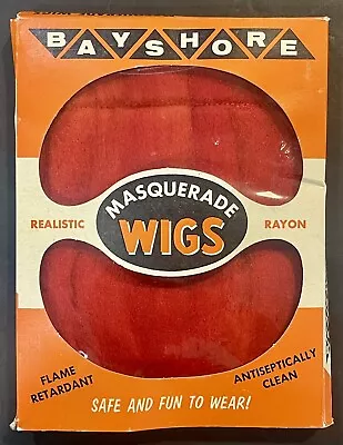 Vintage 1950’s Bayshore Bobbed Red Hair Halloween Masquerade Clown Wig In Box • $9.99