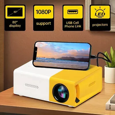 Mini Portable Projector 1080P LED Pico Video Projector For Home Theater Movie US • $19.99