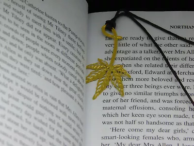 Japanese Maple Leaf Thin Metal Bookmark. 18k Gold Plated. • £4