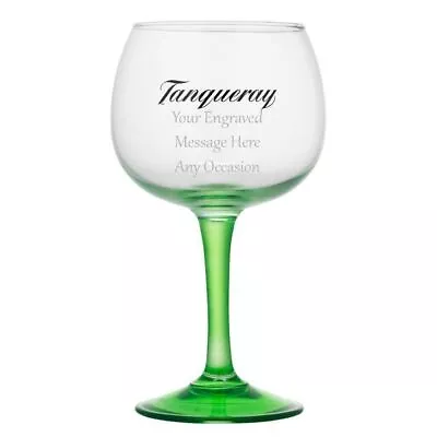 Personalised Tanqueray Gin Glass Gift For Him Or Her Engraved Name Message Copa • £24.78