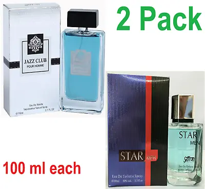 Men's Perfume Jazz Club And Star Man EDT For Him Aftershave 2 Pack 100ml Each • £16.50