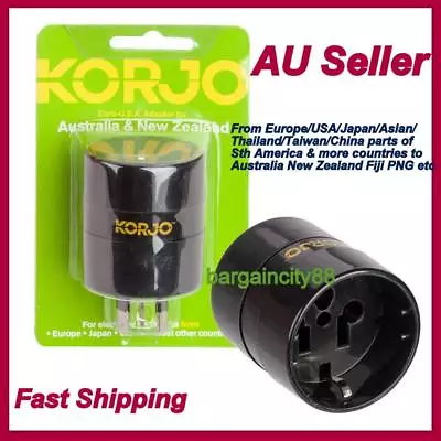 $23.74 • Buy Korjo USA US EU JAPAN ASIA To AU Australia Plug Power Travel Adapter Converter