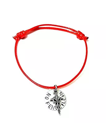 Medical Alert Bracelet Red Kabbalah Style Slip Knot Adjustable & Medical Disc • £5.75