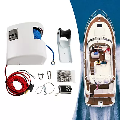 12V Boat Electric Windlass Anchor Winch W/ Wireless Remote Marine Saltwater  • $160.20