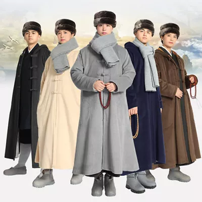 5 Color Winter Buddhist Meditation Shaolin Monk Kung Fu Cloak Robe Gown Cape  • $90.25