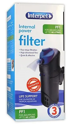 Interpet Aquarium Filter Internal Fish Tank Power Filtration Mini PF 1 2 3 4 • £17.99