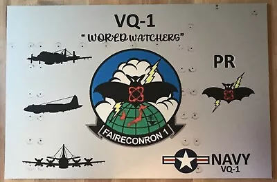 VQ-1 EP-3E ARIES FLEET AIR RECONNAISSANCE SQUADRON ONE 12 X18  ALUMINUM SIGN • $75